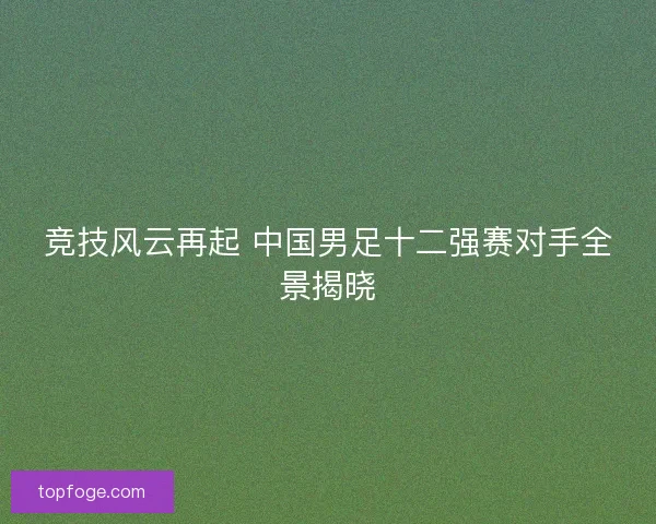 竞技风云再起 中国男足十二强赛对手全景揭晓 竞技风云再起 中国男足十二强赛对手全景揭晓